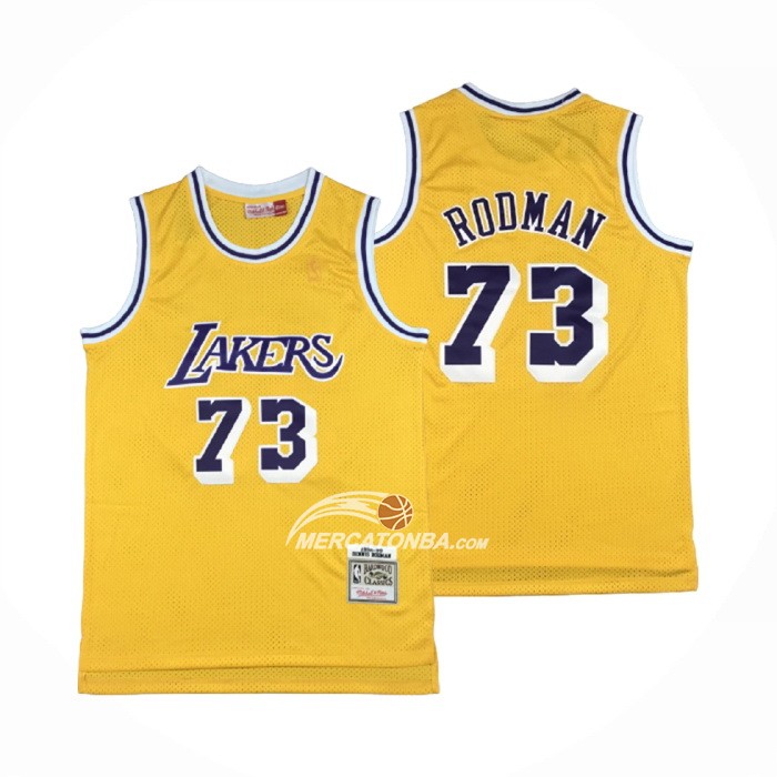 Maglia Los Angeles Lakers Dennis Rodman Mitchell & Ness 1998-99 Giallo